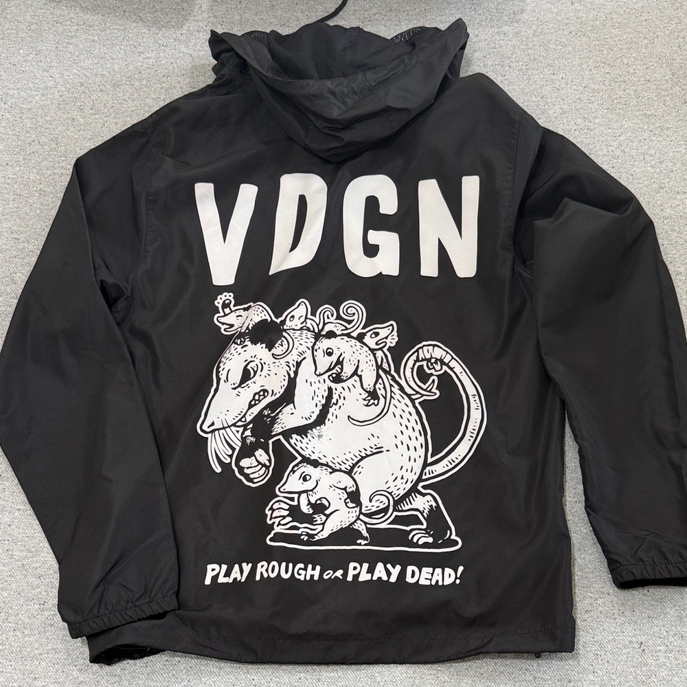 VDGN Black Graphic Lightweight Windbreaker